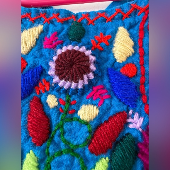 Hand-embroidered Toddler Girls Dress Authentic Guatemalan "Jardinita" Sundress - Picture 3 of 12